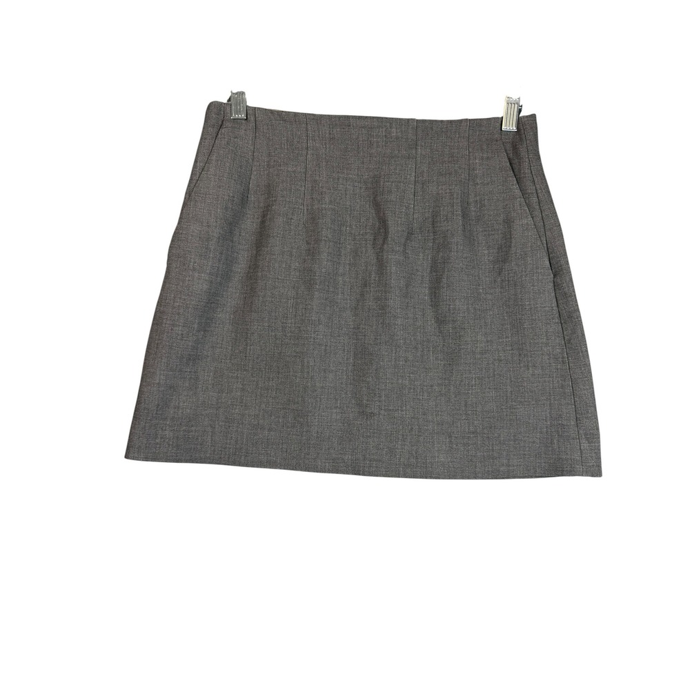 Aritzia Babaton Gray A-Line Mini Skirt Suiting Career Pockets Size 8